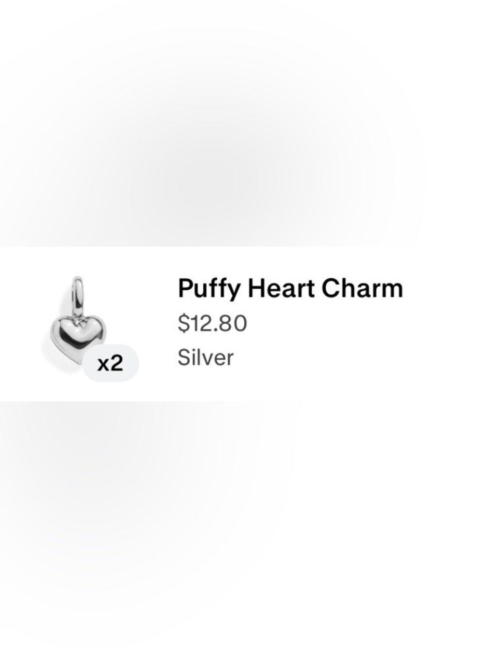Wear Felicity - Puffy Heart Charm Pendant - Sterling Silver Finish